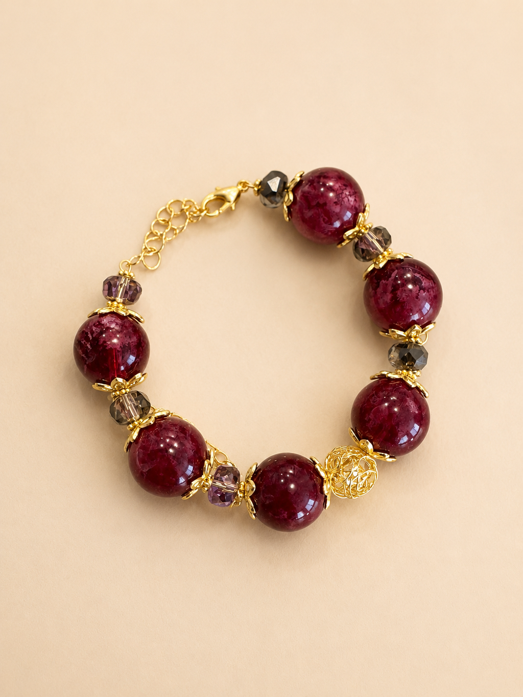 WINE x GOLD bracelet